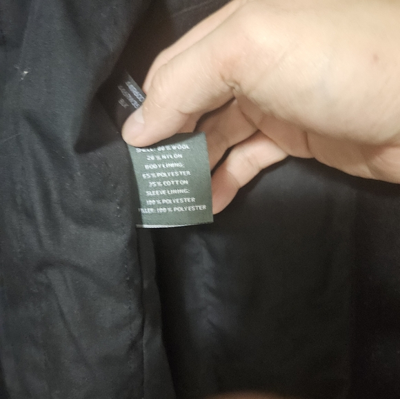 KENNETH COLE MENS M Black Overcoat wool - Picture 2 of 6